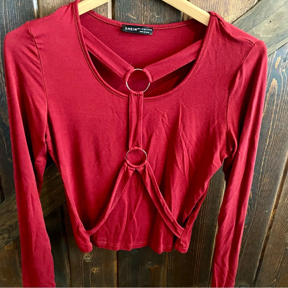 Sexy fitted Maroon Top